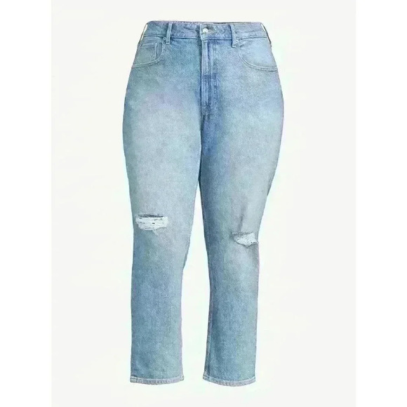 Free Assembly Womens Jeans 14, 16, 20 Original 90'S Denim Straight Leg High Rise - Picture 2 of 12